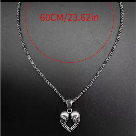 💀💀💀 - Love in Death Pendant Necklace 💀💀💀 - Picture 2 of 9